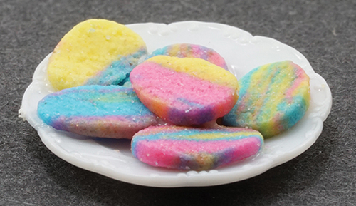 Dollhouse Miniature Easter Cookies On Plate